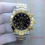 Copy Rolex Cosmograph Daytona Watch: 2-Tone Black Face
